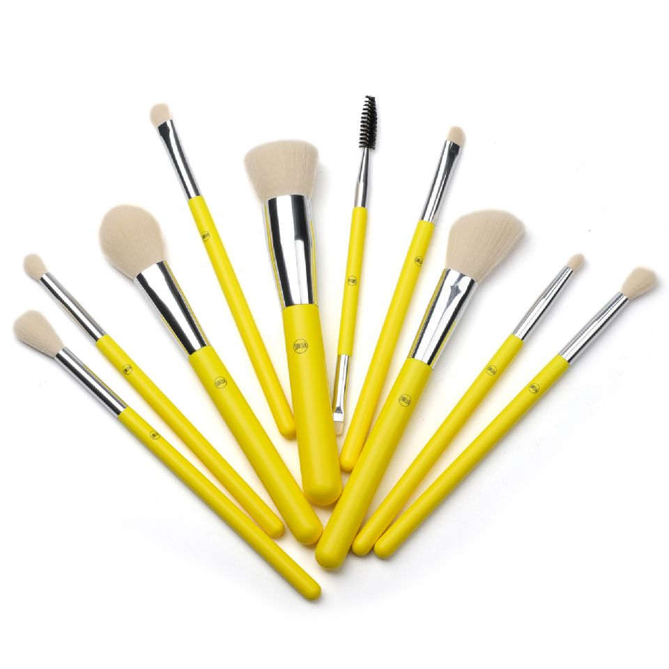Cosmetic Brush Set - 10 Pieces + Bag