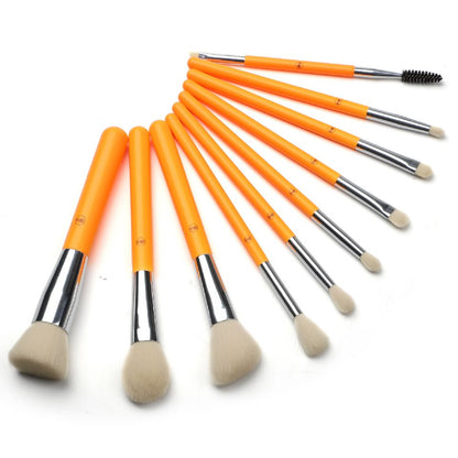 Neon Brush Sets (Orange) - 10 Pieces + Bag