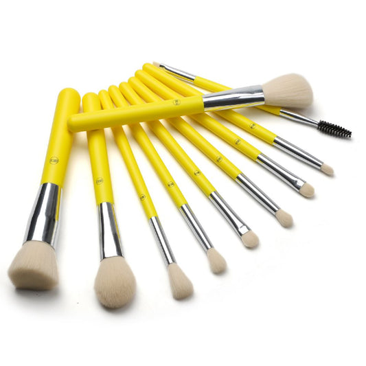 Neon Brush Sets (Yellow) - 10 Pieces + Bag