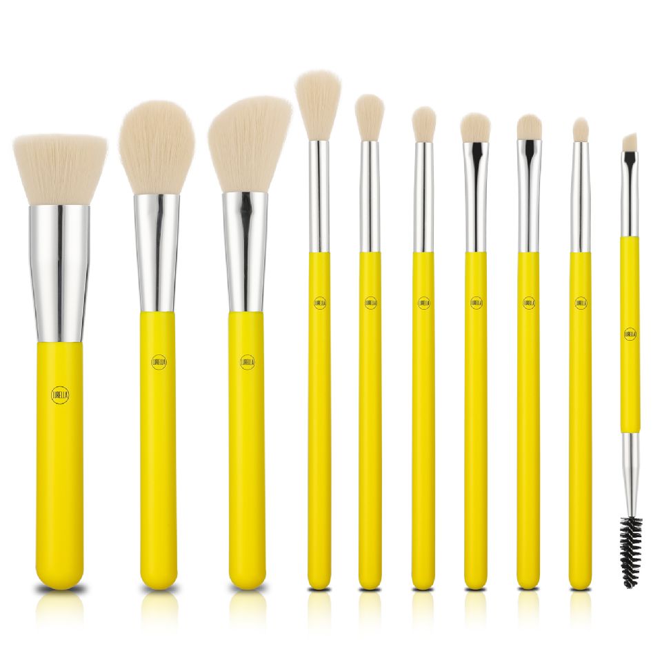 Bright Yellow Brush Set 10 Pieces 