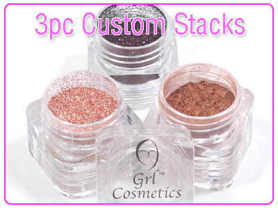 Grl Cosmetics 3pc Custom Shimmer Glitter Stack