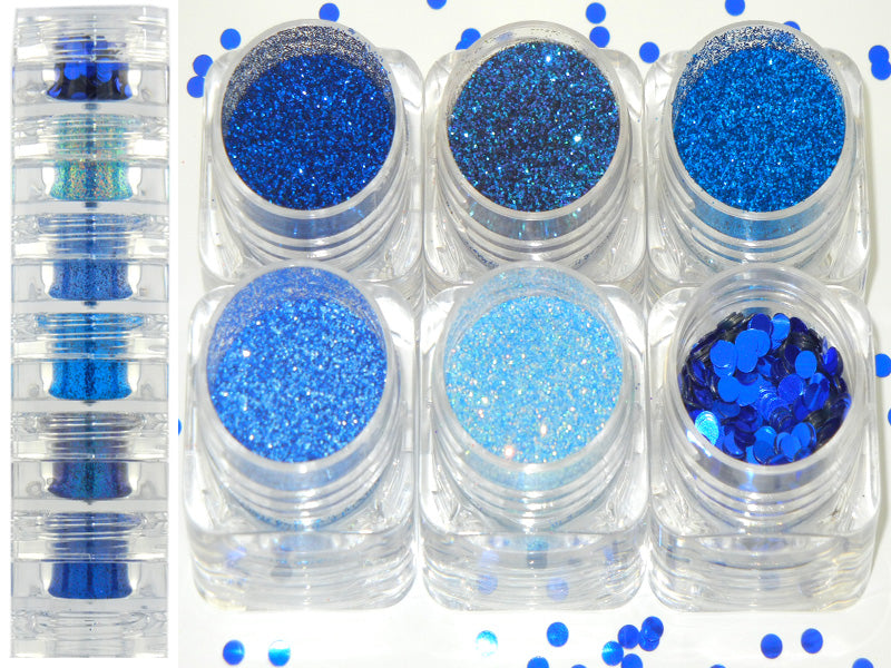 Grl Cosmetics Aquarius 6pc Face Painting Glitter Set