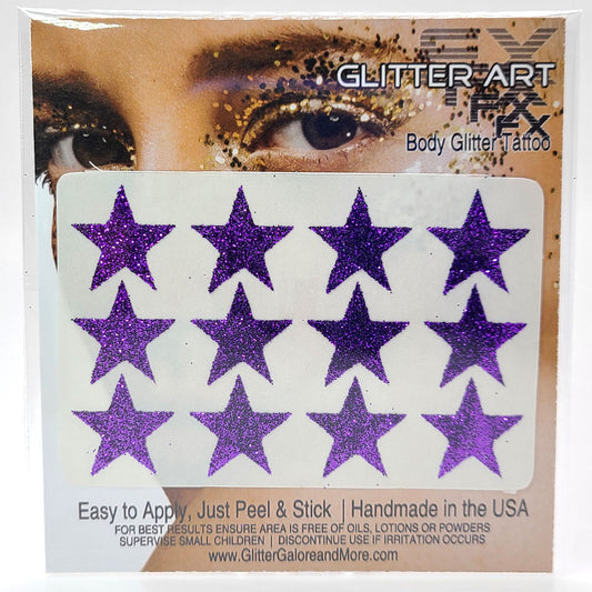 Glitter Stickers Stars .75 inches - Cha Cha Cha (GL-58)