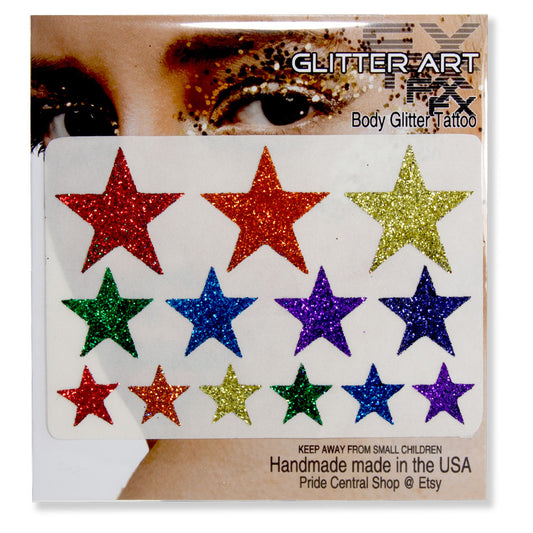 Glitter Stickers Stars - Multicolor