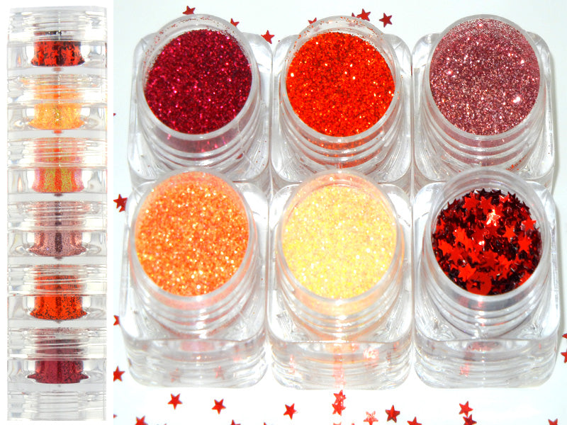 Grl Cosmetics Cancer 6pc Face Painting Glitter Set