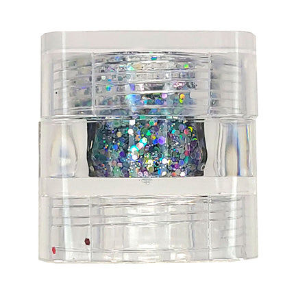 Aurora Borealis Chunky Glitter Mix, 5 Gram Square Jar