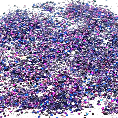 Galaxy Chunky Glitter Mix, 5 Gram Square Jar - Private Label