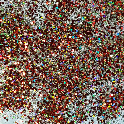 Jingle Bells Chunky Glitter Mix, 5 Gram Square Jar