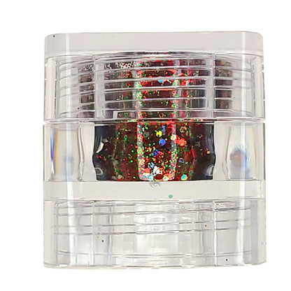 Jingle Bells Chunky Glitter Mix, 5 Gram Square Jar