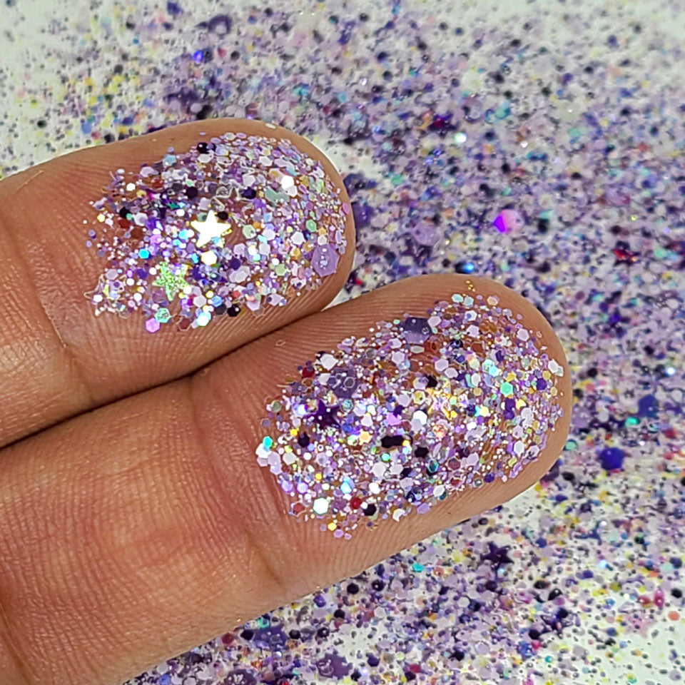 Lavender Chunky Glitter Mix, Wholesale Bulk