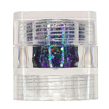 Mardi Gras Chunky Glitter Mix, 5 Gram Square Jar