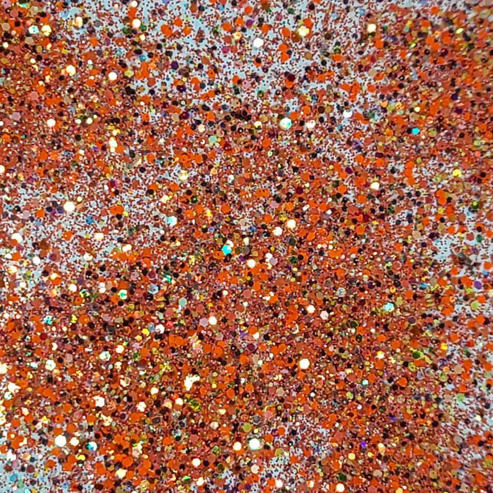 Papaya Chunky Glitter Mix, 5 Gram Square Jar