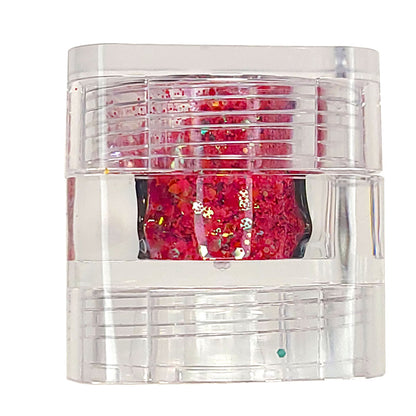 Watermelon Chunky Glitter Mix, 5 Gram Square Jar
