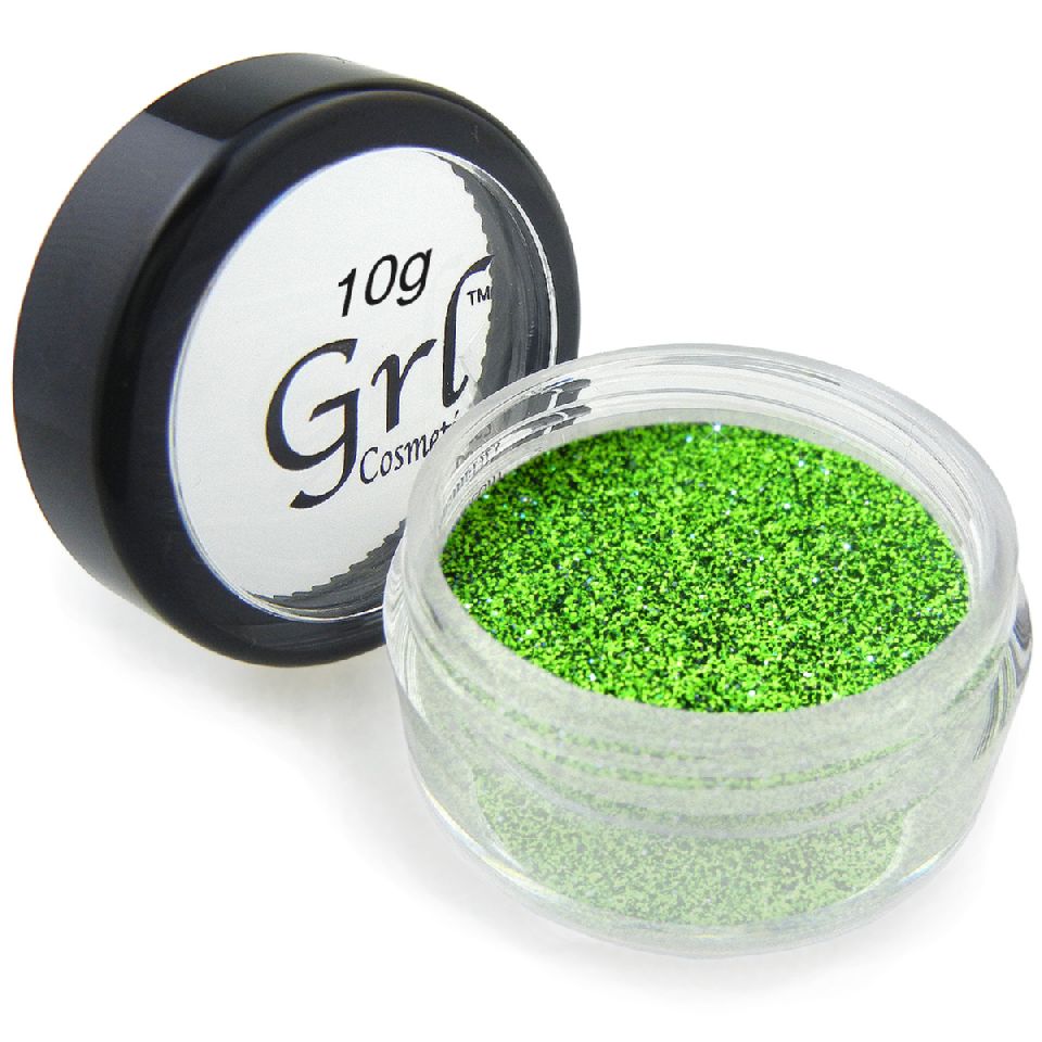 Neon Green-Black Cosmetic Glitter Jungle Green, 10g