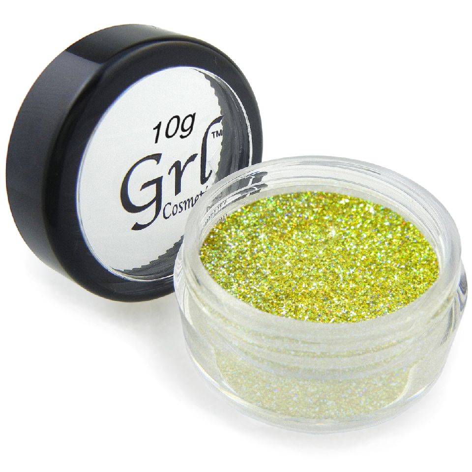 Gold Holographic Cosmetic Glitter Gold Prism, 10g