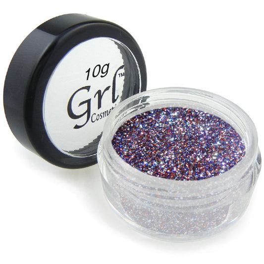 Red, Silver and Blue Cosmetic Glitter Americana, 10g