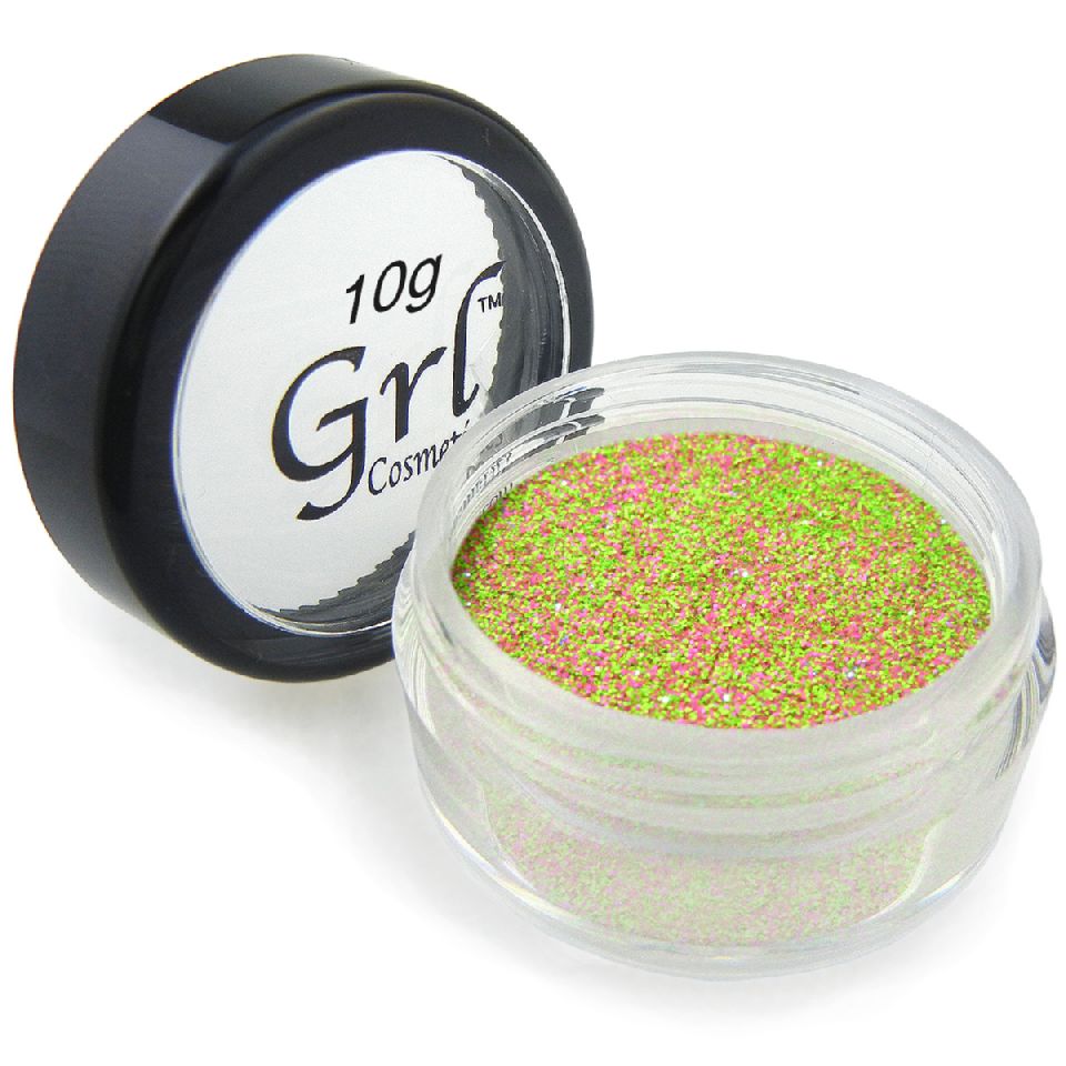Neon Green-Pink Cosmetic Glitter Viper, 10g