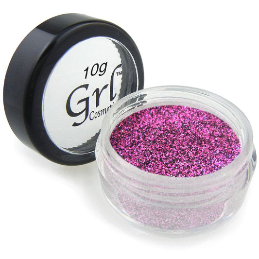 Neon Magenta-Black Cosmetic Glitter Zebra Pink, 10g