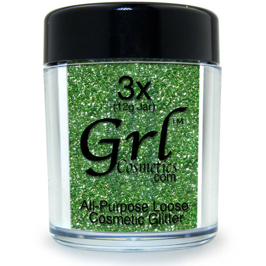 Brilliant Lime Green Glitter Powder Sea Green, 12 Gram Jar