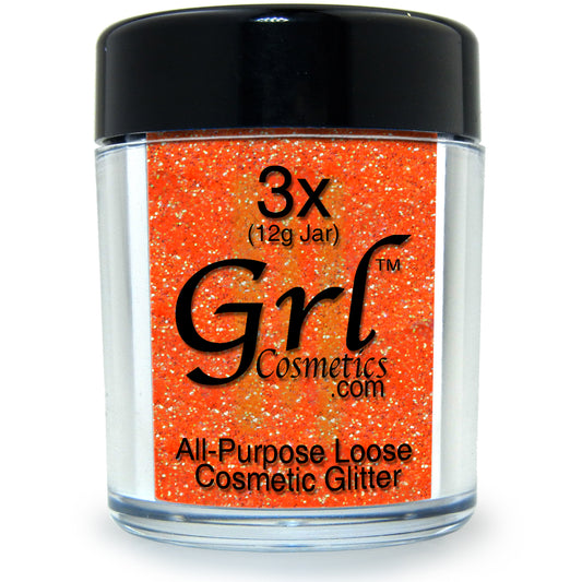 Light Orange Glitter Powder Australian Coral, 12 Gram Jar