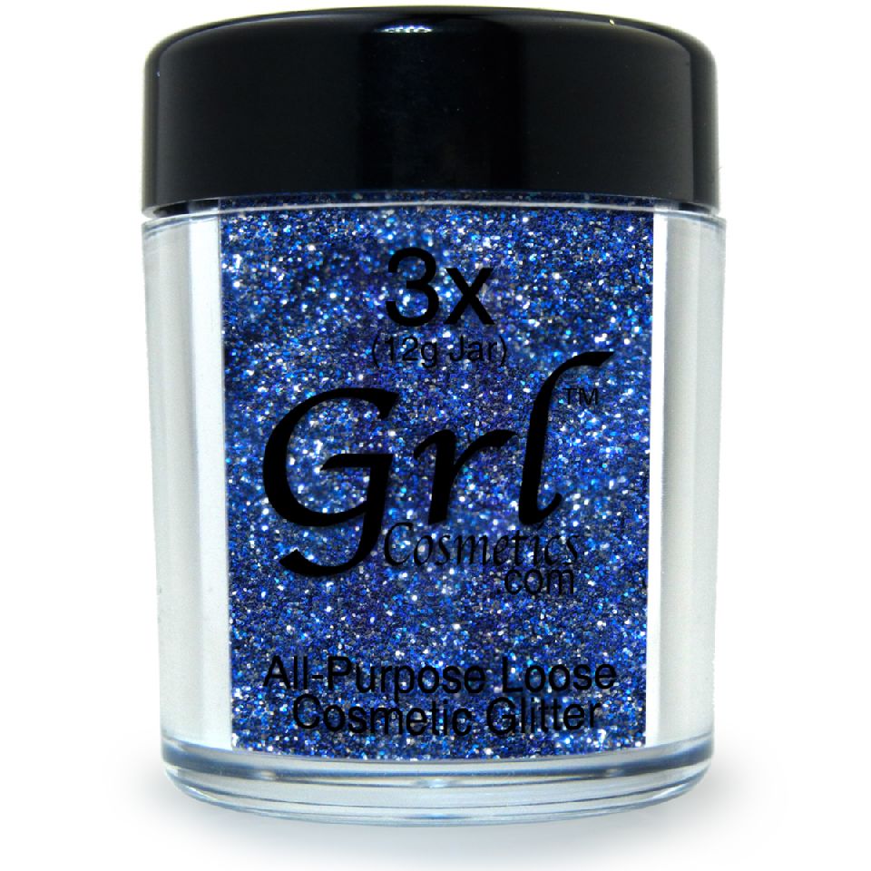 Blue-Black Glitter Powder Cosmic Blue, 12g