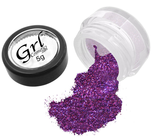 Rich Purple Glitter Eyeshadow GL01 Groovy, 5 Gram Jar