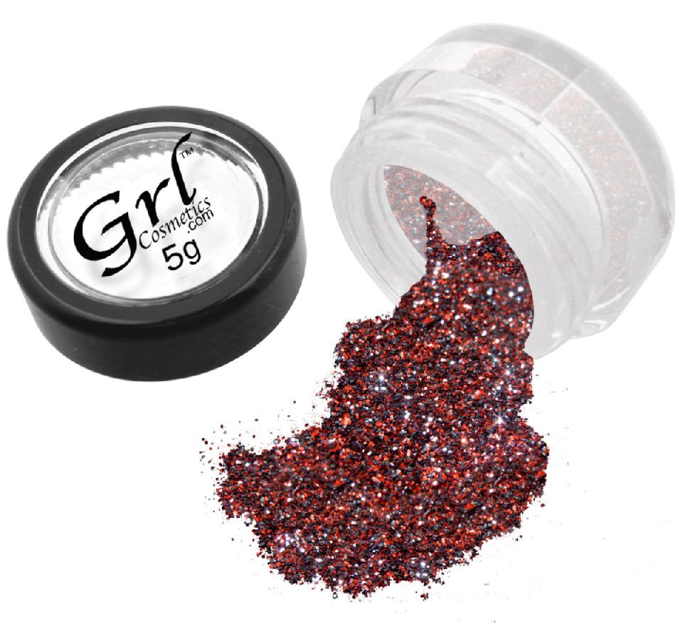 Red-Gunmetal Glitter Eyeshadow Magnolia Steel, 5g
