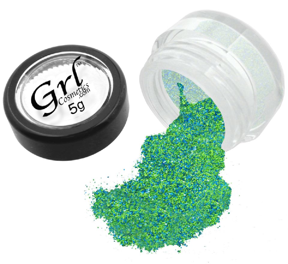 Neon Green-Blue Glitter Eyeshadow Grenade, 5g