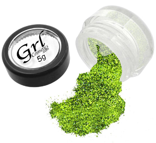 Neon Yellow-Black Glitter Eyeshadow Safari Yellow, 5g