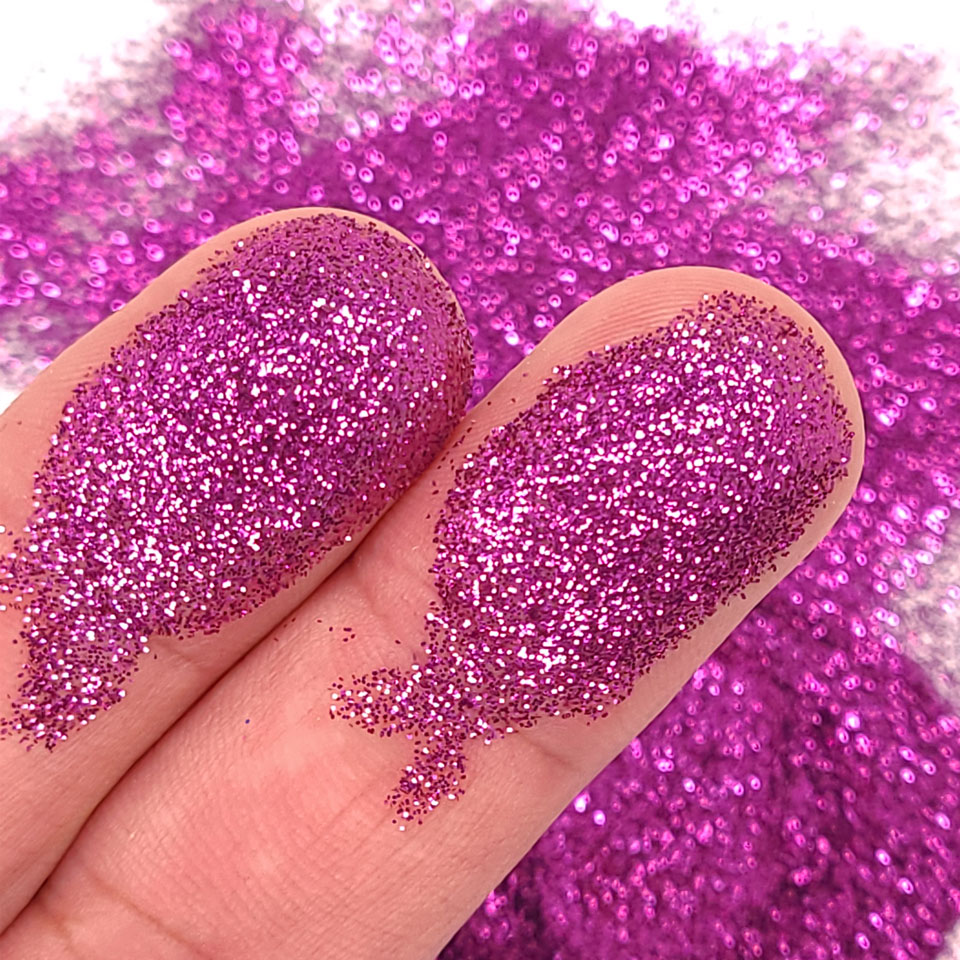 Violet bulk glitter in extra fine .008 hex cut.