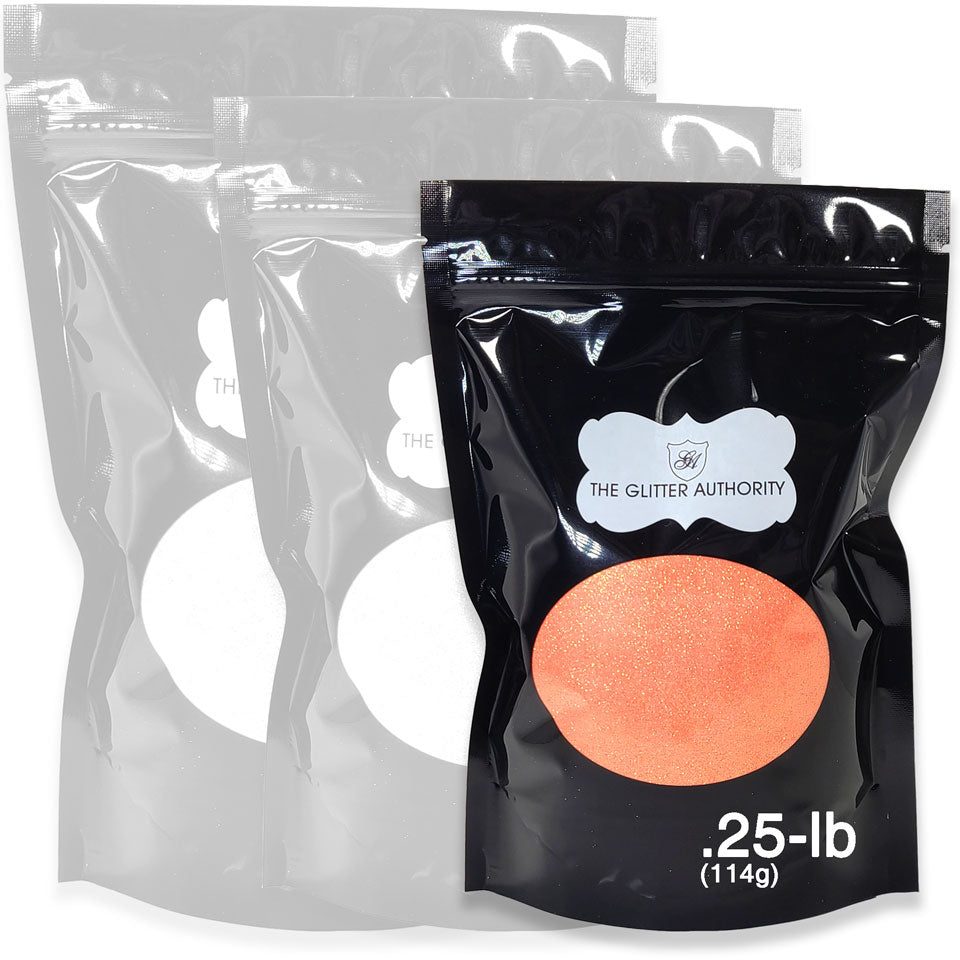 Light Orange Cosmetic Glitter Australian Coral, 10 Gram Jar –