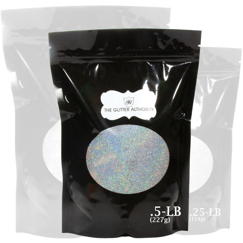 Silver Holographic Glitter Powder Silver Prism, 12 Gram Jar –