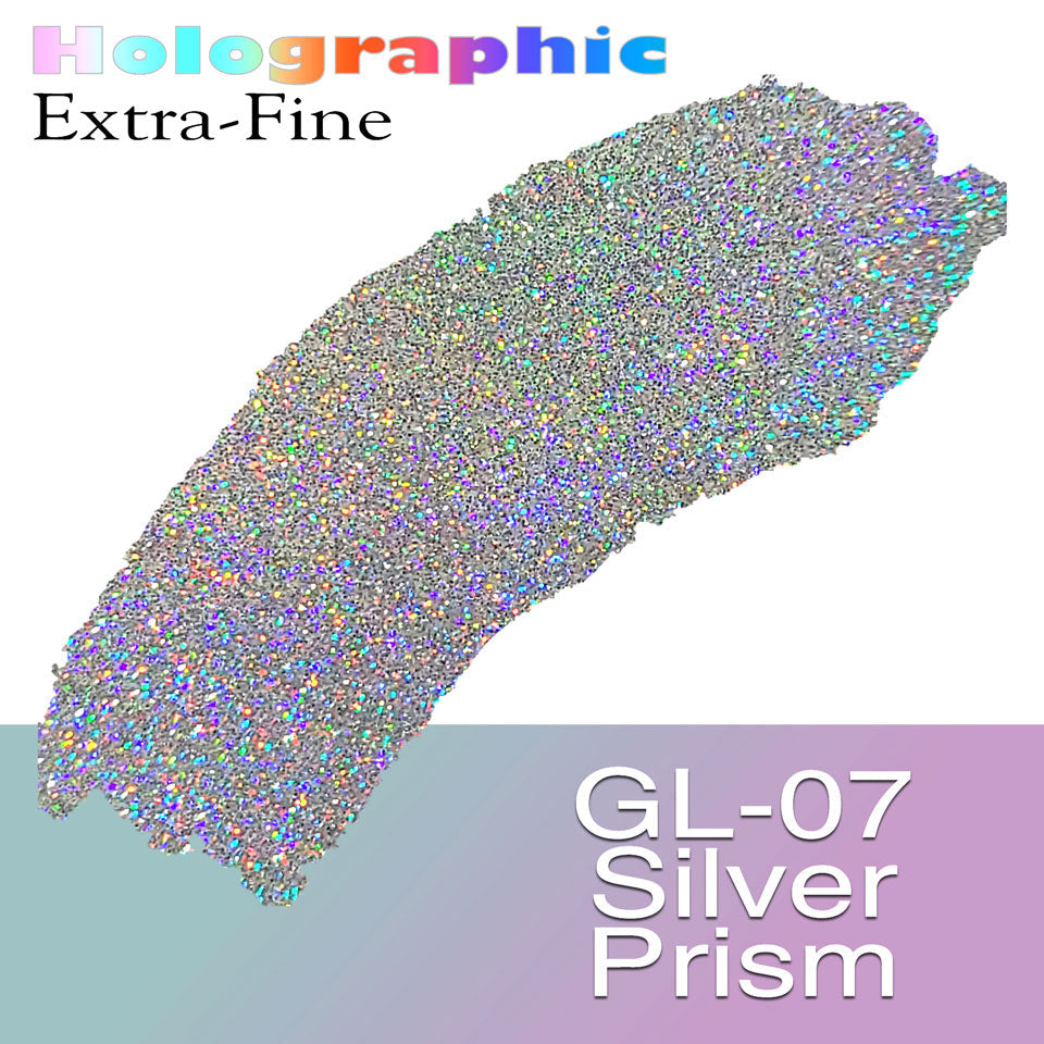 Silver Holographic Cosmetic Glitter Silver Prism