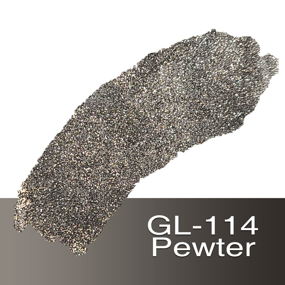Pewter Glitter is a gray bronze shade.