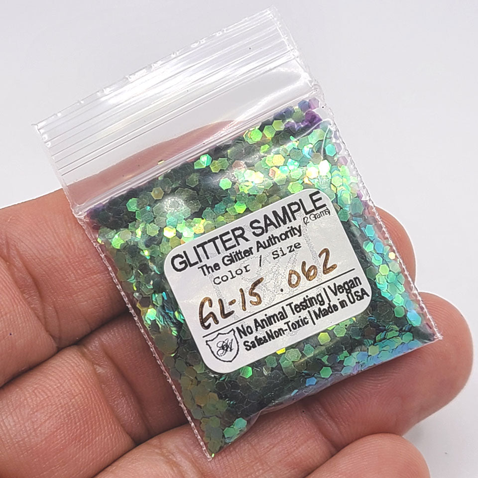 Green Bulk Glitter - GL15 Ivy Large Cut .062"