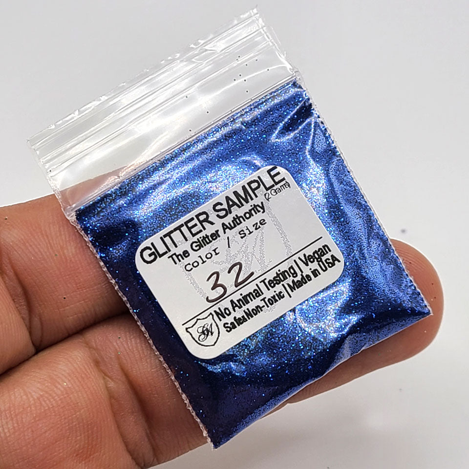 Royal Blue Bulk Glitter - GL32 Blue Pizzazz Extra Fine Cut .008"