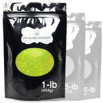 Neon Yellow-Green Bulk Glitter - GL97 Lemon Drop Medium Cut .040"