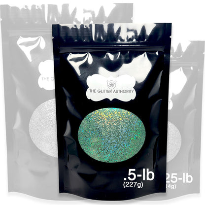 Green Holographic Bulk Glitter - GLC- H95 Small Cut .025"