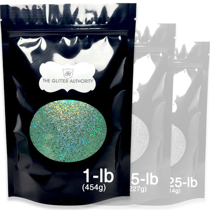 Green Holographic Bulk Glitter - GLC- H95 Small Cut .025"