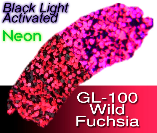 Neon Pink-Black Bulk Glitter