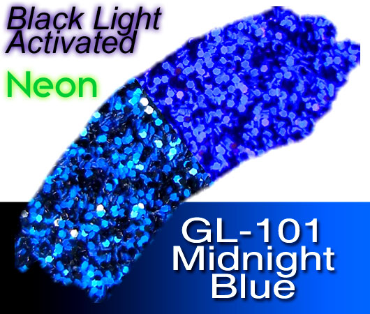 Neon Blue-Black Bulk Glitter