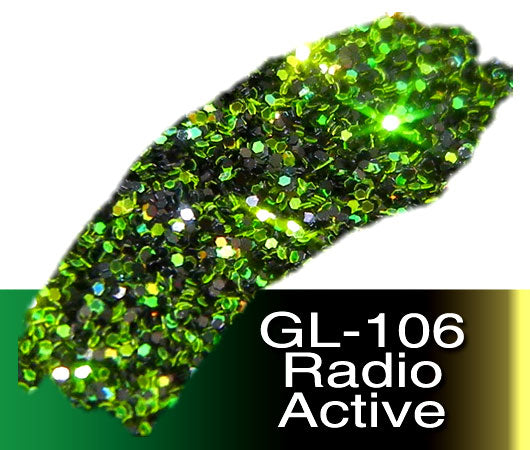 Glitter Sample (2g) in Extra-Fine Hex Cut Glitter:GL-106_Radio_Active