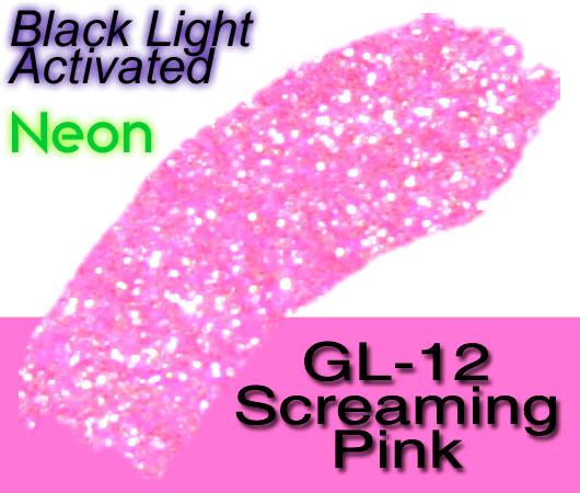 Glitter Sample (2g) in Extra-Fine Hex Cut Glitter:GL-12_Screaming_Pink