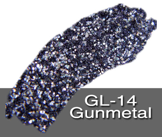 Glitter Sample (2g) in Extra-Fine Hex Cut Glitter:GL-14_Gunmetal
