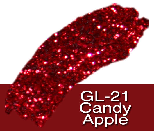 Glitter Sample (2g) in Extra-Fine Hex Cut Glitter:GL-21_Candy_Apple