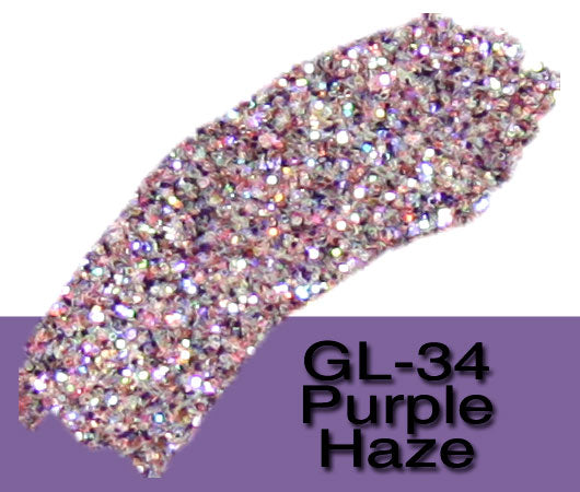 Glitter Sample (2g) in Extra-Fine Hex Cut Glitter:GL-34_Purple_Haze