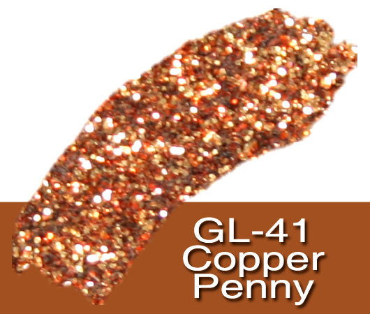 Glitter Sample (2g) in Extra-Fine Hex Cut Glitter:GL-41_Copper_Penny