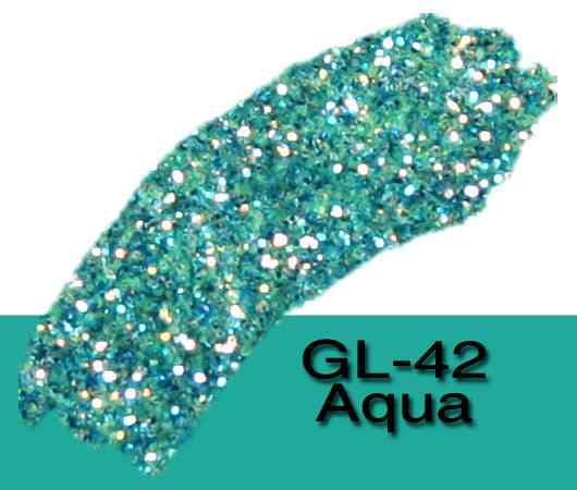 Glitter Sample (2g) in Extra-Fine Hex Cut Glitter:GL-42_Aqua