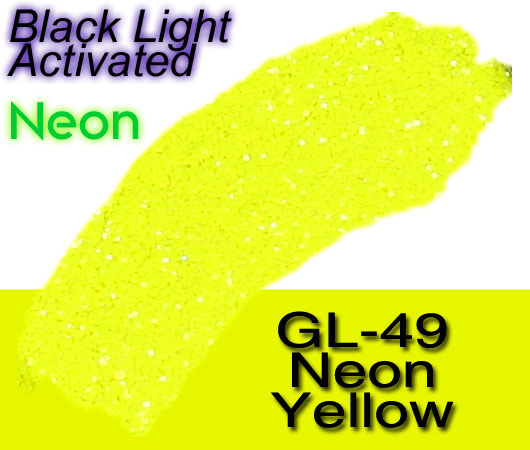Glitter Sample (2g) in Extra-Fine Hex Cut Glitter:GL-49_Neon_Yellow