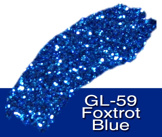 Glitter Sample (2g) in Extra-Fine Hex Cut Glitter:GL-59_Foxtrot_Blue